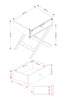 Options White X Leg  1 Drawer Petite Bedside Cabinet White  (DHD) Image 6