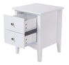 Como White 2 Petite Drawer Bedside Cabinet  White  (DHD) Image 4
