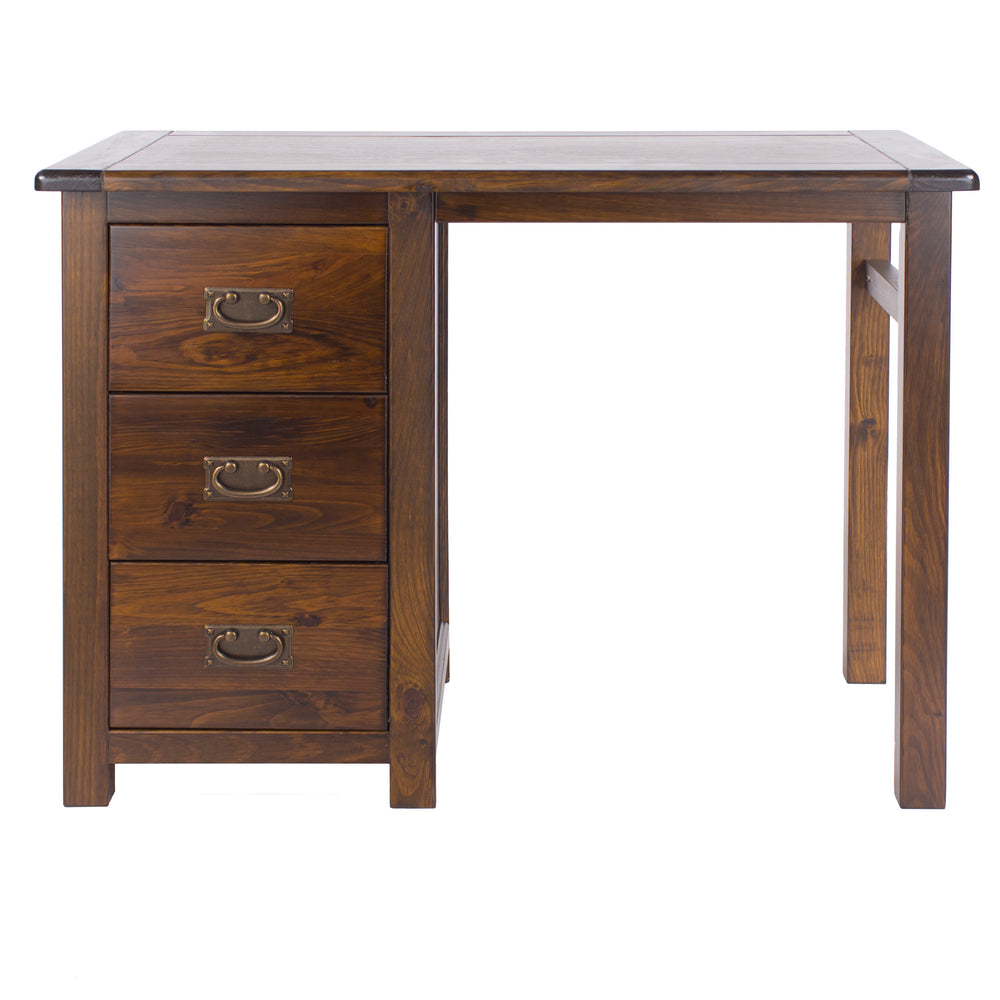 Boston Single Pedestal Dressing Table Dark Brown  (DHD) Image 2