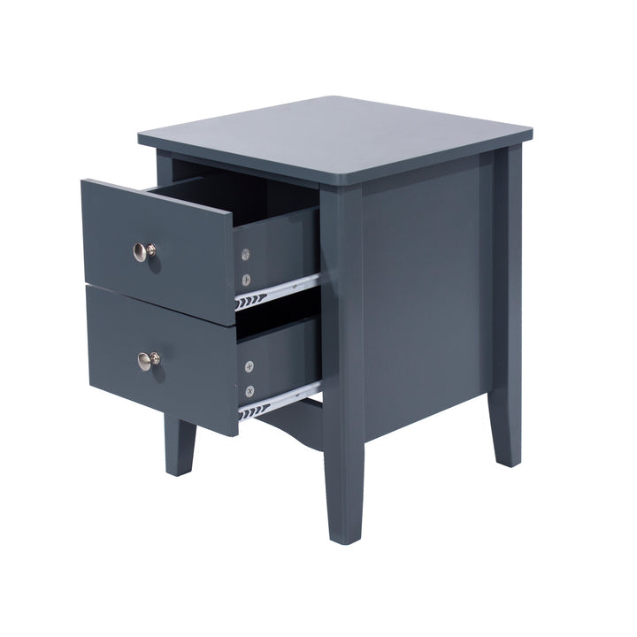 Como Blue 2 Petite Drawer Bedside Cabinet  Blue  (DHD) Image 4