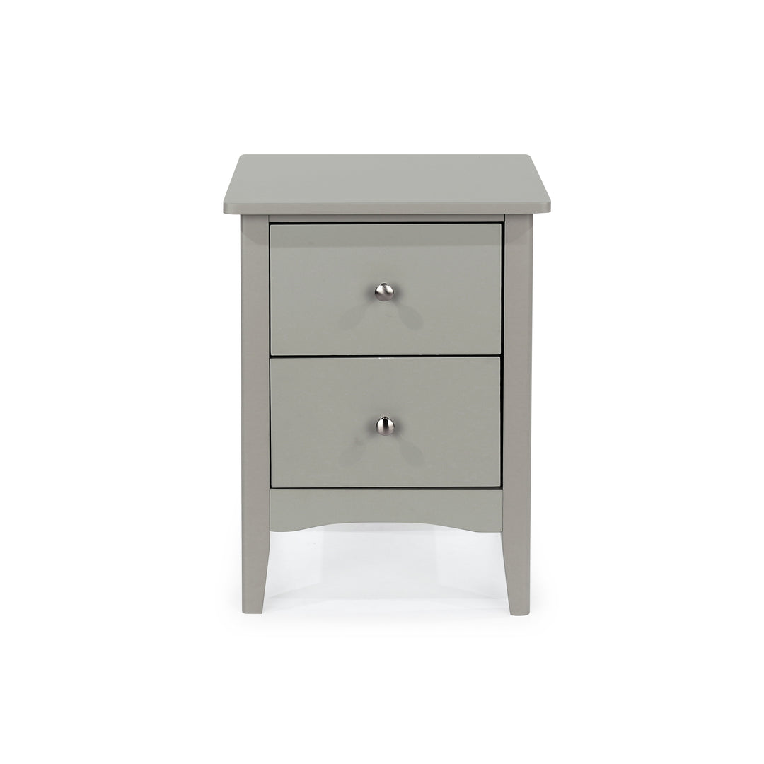 Como Grey 2 Drawer Bedside Cabinet  Grey  (DHD) Image 2