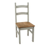 Corona Grey Solid Pine Chairs (Pair) Grey Wax Antique Waxed Pine (DHD) Image 3
