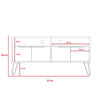 Vegas Wide Screen Tv Rack With 4 Doors Bleached Oak Grey (DHD) Image 6
