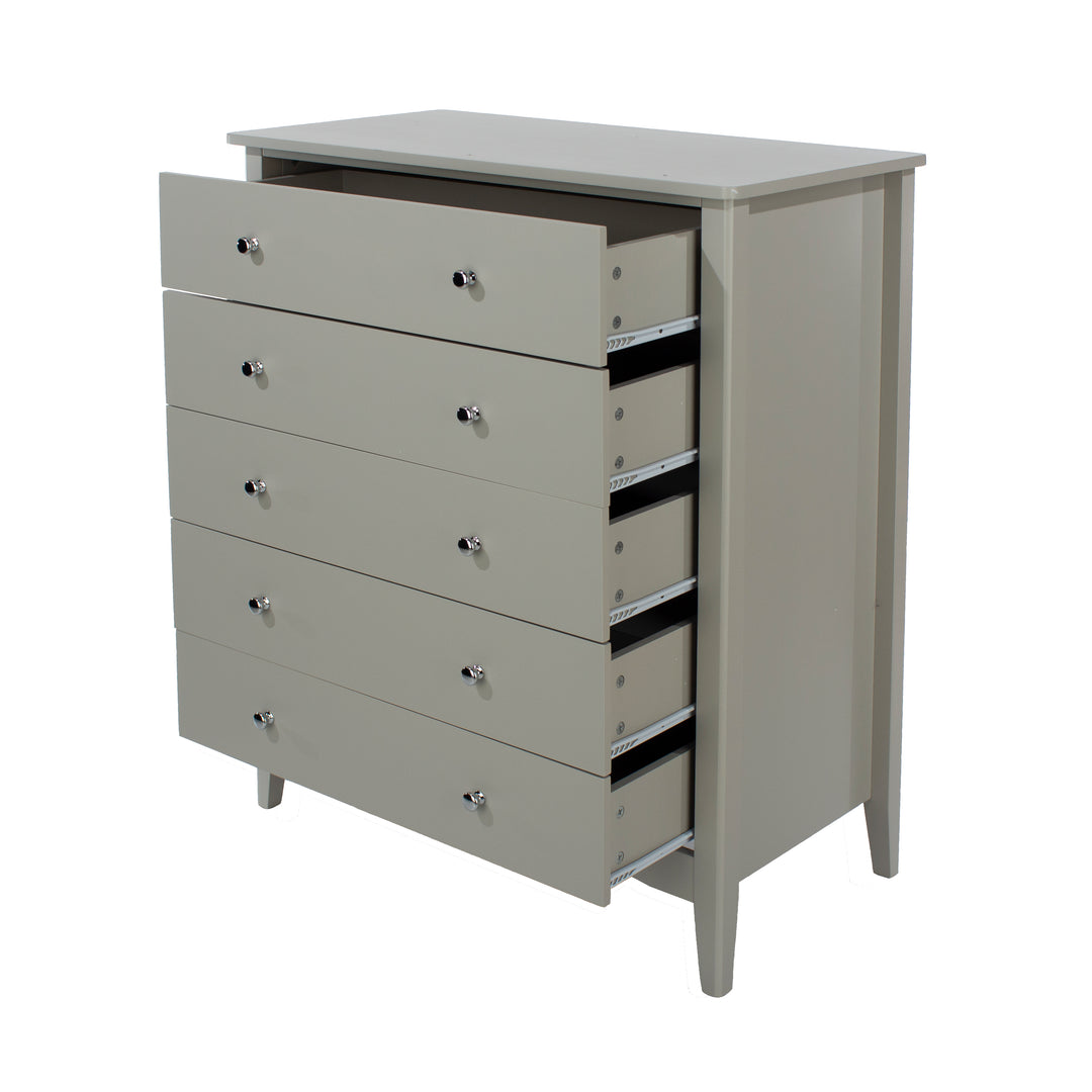 Como Grey 5 Drawer Chest Grey  (DHD) Image 4