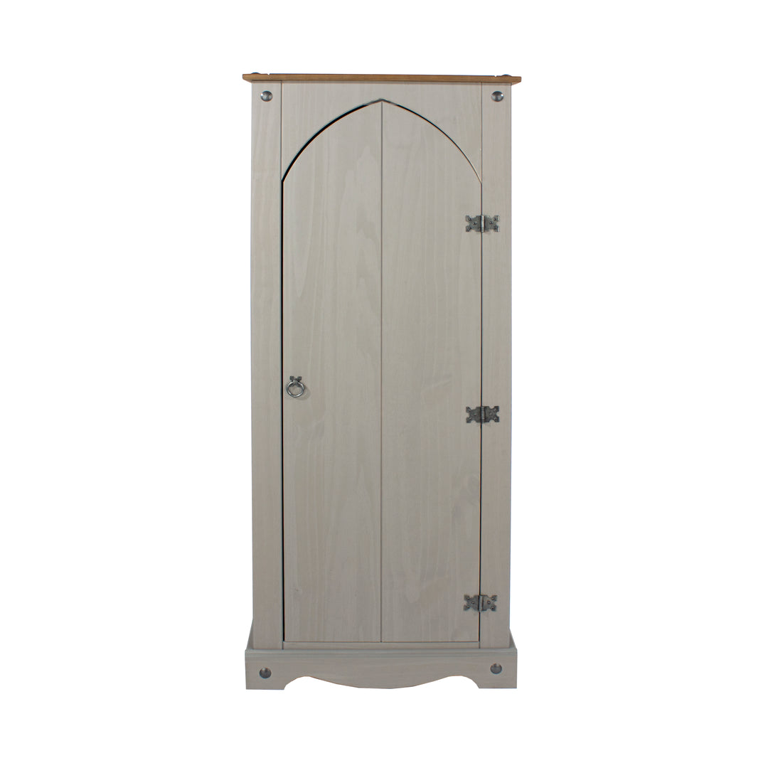 Corona Grey Vestry Cupboard  Grey Wax Antique Waxed Pine (DHD) Image 2