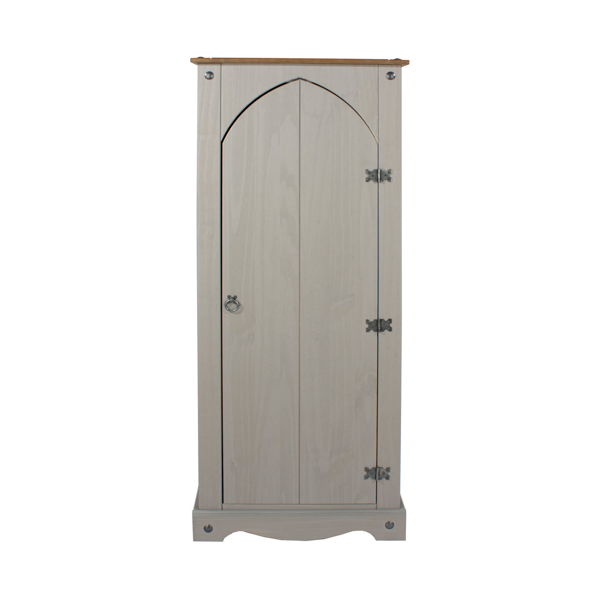 Corona Grey Vestry Cupboard  Grey Wax Antique Waxed Pine (DHD) Image 2