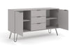 Augusta Grey Medium Sideboard With 2 Door, 3 Drawers Grey   (DHD) Image 5