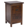 Boston 2 Drawer Petite Bedside Cabinet Dark Brown  (DHD) Image 3