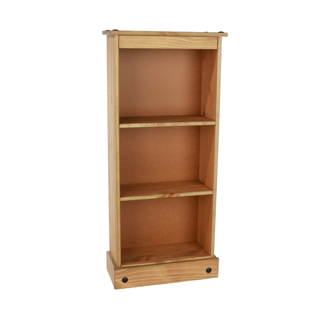 Corona Low Narrow Bookcase  Antique Waxed Pine  (DHD) Image 3