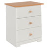 Colorado 3 Drawer Bedside Cabinet  Soft White Oak (DHD) Image 3