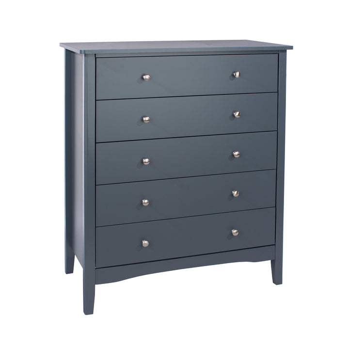 Como Blue 5 Drawer Chest Blue  (DHD) Image 3