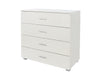Lido 4 Drawer Chest Of Drawers   White  (DHD) Image 1