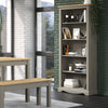 Corona Grey Tall Bookcase Grey Wax Antique Waxed Pine (DHD) Image 4