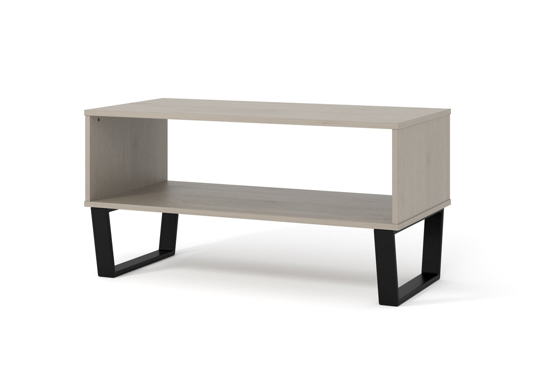Texas Open Coffee Table Grey Waxed Pine Black (DHD) Image 1