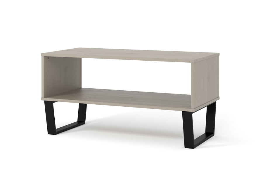 Texas Open Coffee Table Grey Waxed Pine Black (DHD) Image 1