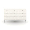 Augusta Curve 3+3 Drawer Wide Chest White Silver (DHD) Image 2