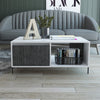 Dallas Coffee Table With Drawer White Carbon Grey Oak (DHD) Image 4