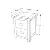 Dunkeld 2 Drawer Bedside Cabinet Midnight Blue Antique Oak Effect Wax (DHD) Image 5