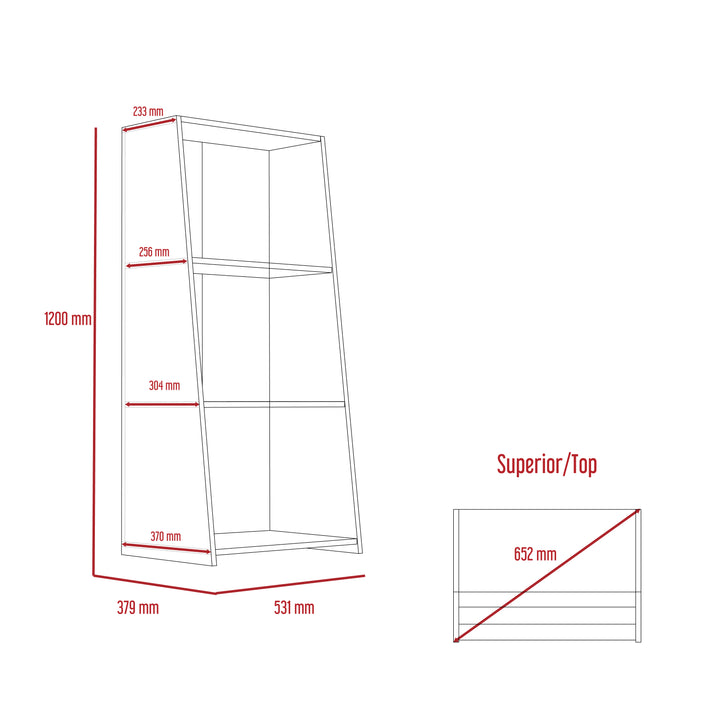 Dallas Low Bookcase With 3 Shelves White Carbon Grey Oak (DHD) Image 5