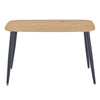 Aspen Rectangular Dining Table, Light Oak Effect Top With Black Tapered Legs  Oak Black (Self Assembly) (DHD)