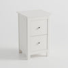 Nairn White 2 Drawer Petite Bedside Cabinet White  (Self Assembly) (DHD)
