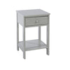 Options Grey Shaker, 1 Drawer Petite Bedside Cabinet Grey  (DHD) Image 3
