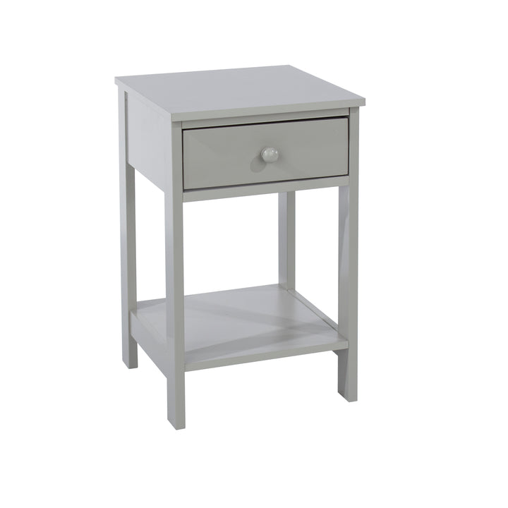 Options Grey Shaker, 1 Drawer Petite Bedside Cabinet Grey  (DHD) Image 3