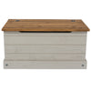 Corona Grey Storage Trunk Grey Wax Antique Waxed Pine (DHD) Image 2