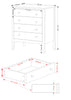Como Blue 4 Drawer Chest Blue  (DHD) Image 6