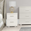 Lido 2 Drawer Bedside Cabinet White  (DHD) Image 4