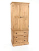 Corona 2 Door, 3 Drawer Wardrobe Antique Waxed Pine  (DHD) Image 3
