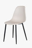 Aspen Curve Chair, Calico Plastic Seat With Black Metal Legs (Pair) Calico Black (DHD) Image 1
