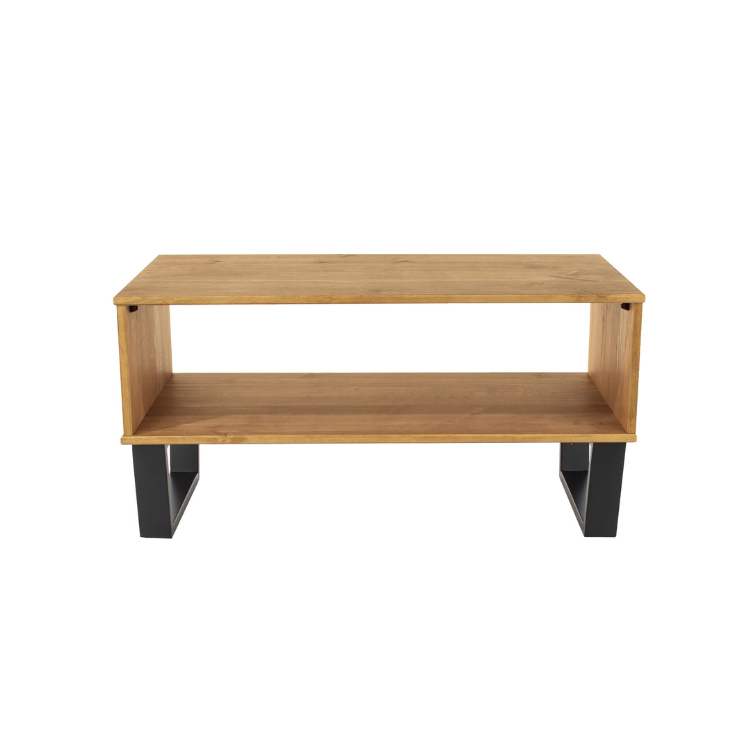 Texas Open Coffee Table Antique Waxed Pine Black (DHD) Image 2