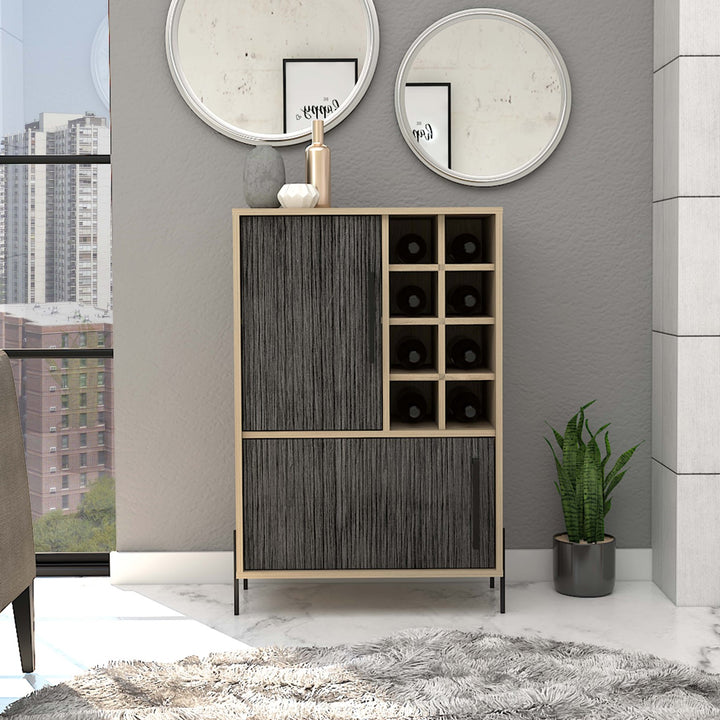 Harvard Drinks Bar Washed Oak Carbon Grey Oak (DHD) Image 4