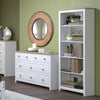 Capri Tall Bookcase White Antique Waxed Pine (DHD) Image 4