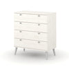 Augusta Curve 4 Drawer Chest White Silver (DHD) Image 1