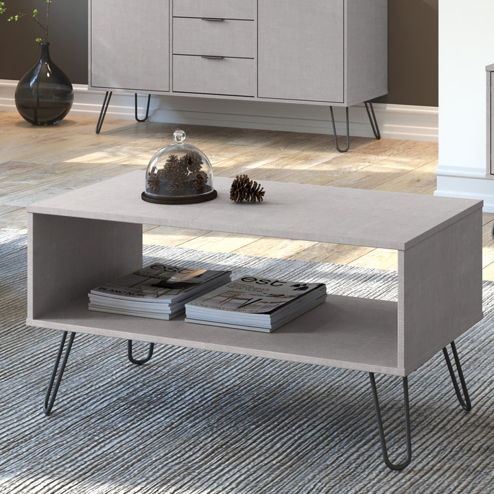 Augusta Grey Open Coffee Table Grey   (DHD) Image 4