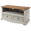 Corona Grey Flat Screen Tv Unit Grey Wax Antique Waxed Pine (DHD) Image 1