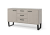 Texas Medium Sideboard With 2 Doors, 3 Drawers Grey Waxed Pine Black (DHD) Image 1