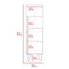 Manhattan Tall Bookcase, With 2 Doors Bleached Pine Grey Stone (DHD) Image 7