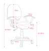 Loft Home Office Study Chair In Black Fabric & Black Base Black  (DHD) Image 5