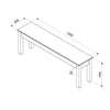 Linea Linea Bench For 1500Mm Table Grey Antique Waxed Pine (DHD) Image 5