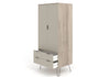 Augusta Driftwood 2 Door, 2 Drawer Wardrobe Driftwood  Calico (DHD) Image 4