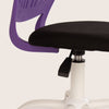 Loft Home Office Compact Teenage Study Chair, Purple Plastic Seat Back, Black Fabric Seat With White Base Purple White (DHD) Image 3