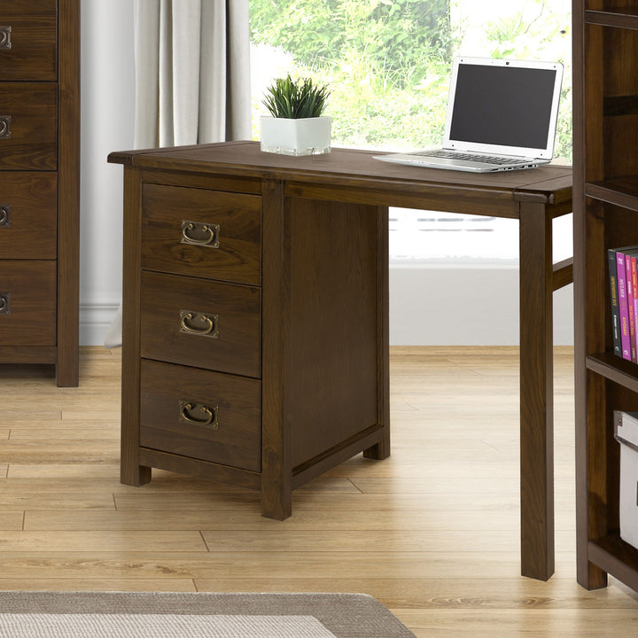 Boston Single Pedestal Dressing Table Dark Brown  (DHD) Image 5