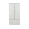 Lido 2 Door, 2 Drawer Low Wardrobe  White  (DHD) Image 2