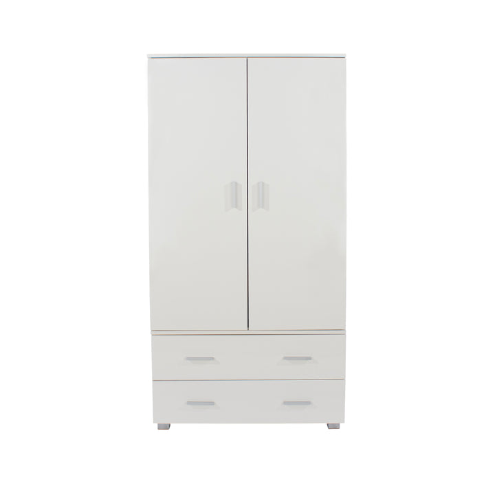 Lido 2 Door, 2 Drawer Low Wardrobe  White  (DHD) Image 2