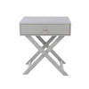 Options Grey X Leg  1 Drawer Petite Bedside Cabinet Grey  (DHD) Image 2