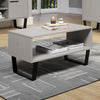 Texas Open Coffee Table Grey Waxed Pine Black (DHD) Image 3