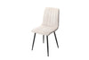 Aspen Straight Stitch Natural Dining Chair, Black Tapered Legs (Pair) Natural Black (DHD) Image 1